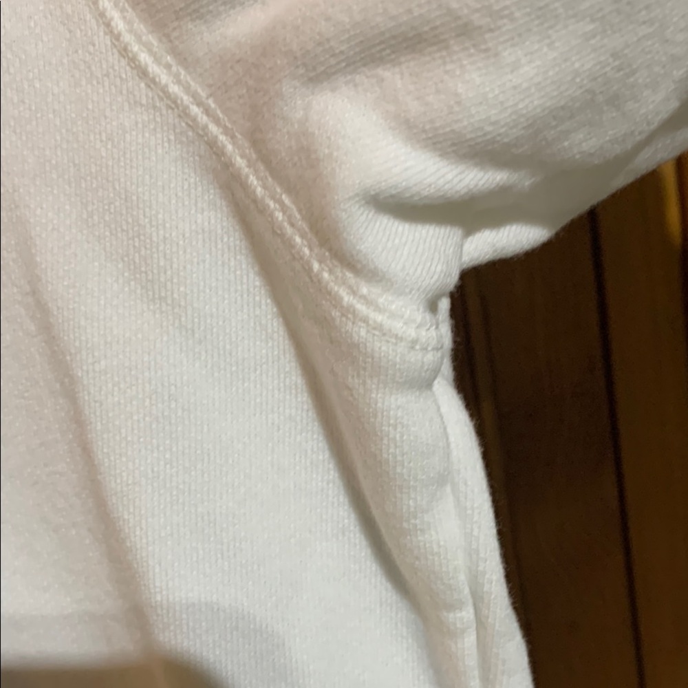 White V-Neck Sweatshirt - Picture 6 of 8